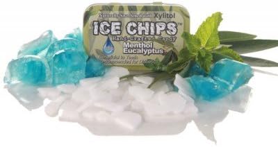 ICE CHIPS Menthol Eucalyptus Xylitol Mints 6 Single Tins