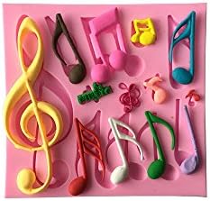 Cutoy Music Note Design Silicone Cake Fondant Chocolete Jello Soap Candy Gum Paste Molds Clay Moulds DIY Decorating Tools