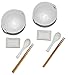 White Porcelain Ramen Bowl Set - Soup Bowl With Chopsticks, Sauce Dish, Hooked Spoon Set of 2