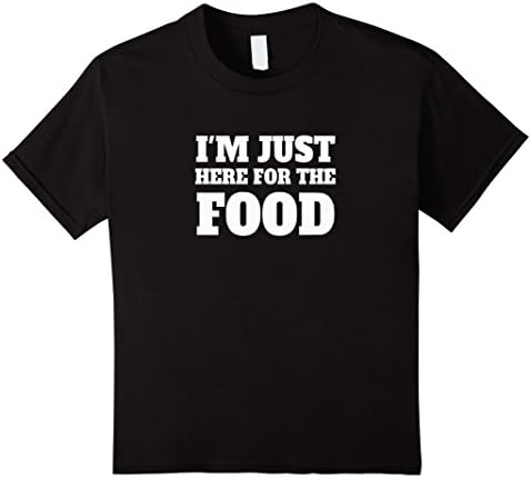 Kids I'm just here for the food T-shirt 6 Black