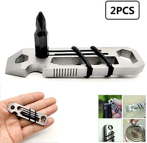 Ratcheting Keychain Tool，Tiny Ratchet Multi-Tool Keychain Bottle Opener EDC Hex Wrenches Tool