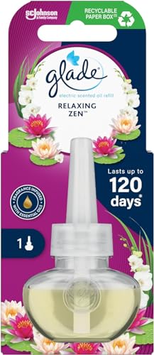 Glade Plug in Air Freshener Refill, Electric Scented Oil Room Air Freshener, Relaxing Zen, 20ml