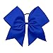 Oaoleer 8inch Jumbo Large Cheer Bows Ponytail Holder Elastic Band Handmade Boutique Hair Accessories for Cheerleading Teen Girls College Women Sports (1PCS, Royal Blue)
