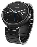 Motorola Moto 360 - Black Metal Smart Watch for Android Devices (Certified Refurbished)