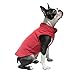 Gooby Fleece Vest Dog Sweater - Red, Small - Warm Pullover Fleece Dog Jacket with O-Ring Leash for Small to Medium Dogs