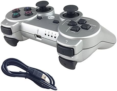 Nesada Wireless Bluetooth Controller For PS3 Double Shock (Silver)