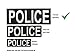 SUVIYA Police Patch with Hook and Loop (Gray-Reflective, 11x4 inch)