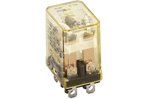 IDEC RH2B-ULAC24V - Power Relay, DPDT, 24 VAC, 10 A, RH Series, Socket, Non Latching (Pack of 2) (RH2B-ULAC24V)