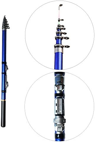 Popular Blue Metal Carbon Fiber Fishing Rods Pocket Fishing Pole For Outdoor Sport Travel The Sea/Freshwater Fishing Rod