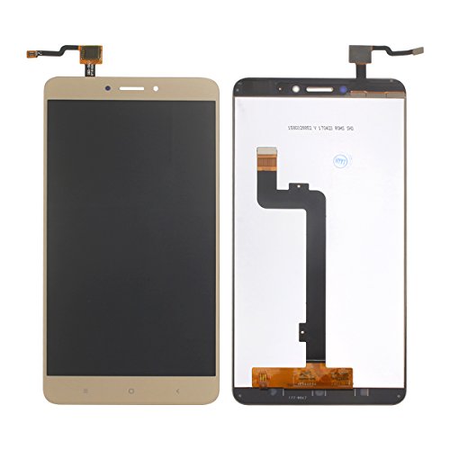 For XiaoMi MAX 2 Digitizer Replacement HYYT LCD Display and Touch Screen Digitizer Glass Replacement Full Assembly for XiaoMi MAX 2 (gold)