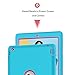 Hocase for iPad 2/3/4 Case, Rugged Slim Shockproof Soft Silicone Rubber+Hard Plastic Hybrid Dual Layer Protective Case for iPad 2nd/3rd/4th Generation (9.7-inch Display) - Sky Blue