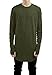 LILBETTER Mens Thumb Hole Cuffs Long Sleeve T-Shirt Basic Tee (S, Army Green)