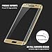 Galaxy S7 Edge Screen Protector, [2 Pack] CTREEY S7 Edge Tempered Glass Full Coverage 3D Curved HD Ultra Clear Film Anti-Scratch Anti-Bubble Screen Protector for Samsung Galaxy S7 Edge (2Pack-Gold)