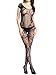 Amoretu Womens Crotchless Lingerie Fishnet Bodystockings Patterned Tights Black