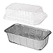 Handi-Foil 2 lb. Disposable Aluminum Foil Loaf Bread Pan w/High Dome Lid (Pack of 25 Sets)