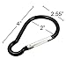 Qualtiy Yes QY 5PCS 4 Inches Black Color 8 Shape Aluminum Ring Outdoor Spring Snap Multiple Use Hook Keychain