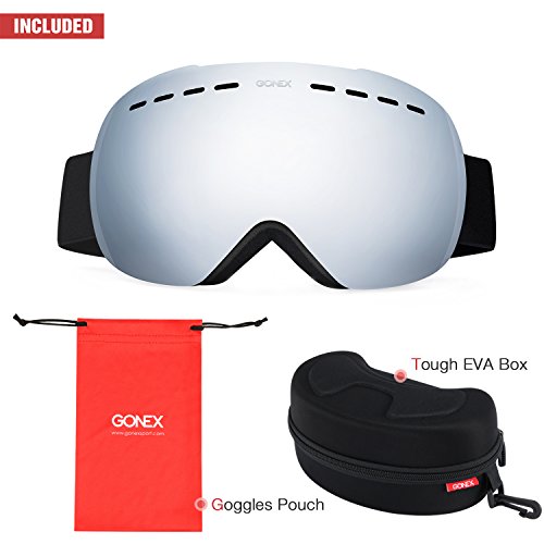 Skiing kemimoto Ski Snow Goggles Men Women Over Glasses AntiFog 100