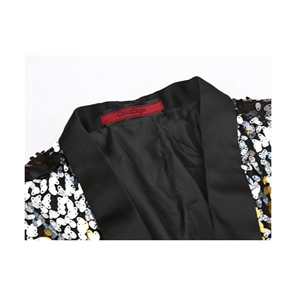 Men's Tuxedo Single-Breasted Party Show Suit Sequins Punk Jacket Blazer - Image 4