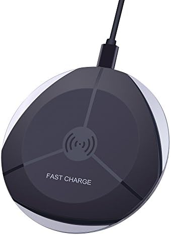 Fast Wireless Charger Charging Pad for Samsung Galaxy S6,S6 Edge Plus,S7,S7 Edge,S8,S8 plus,Note 8,Note 5, iphone 8/8 plus,iPhone X, Nexus 7/6/5/4,Nokia Lumia 920 and All Qi-Enabled Devices