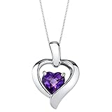 Peora Amethyst Pendant Necklace for Women Sterling