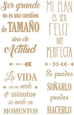 Todo Stencil Deco Frasi Positive Testo 052 Misure Stencil Da Cm X 30 Cm Disegno Da 17 6 Cm X 27 Cm Amazon It Fai Da Te