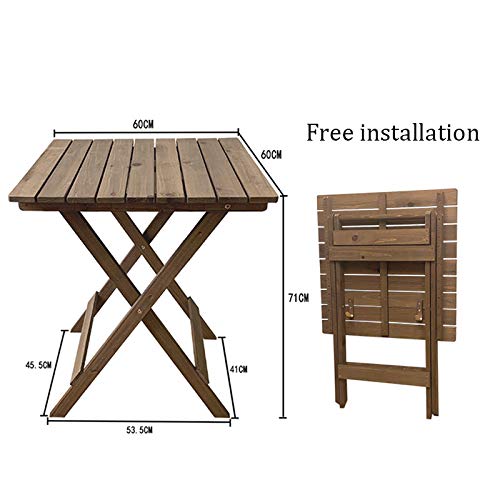 LHY HOME Garten Faltstuhl Gartentisch Aus Holz Outdoor Portable Massivholzstuhl Blumenhocker Klapptritt Stuhlhocker… – Bild 7