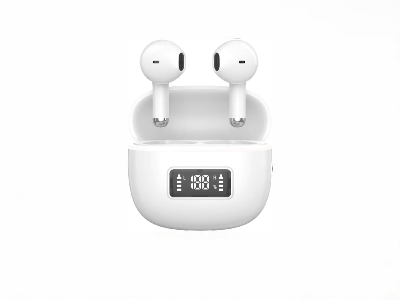 Bluetoothイヤホン ワイヤレスイヤホン IPX7防水 最大60時間再生 2026年最新Bluetooth6.0ブルートゥースイヤホン 全音域HIFI音質低遅延接続瞬時 片耳/両耳 WEB会議/運動/ゲーム/通学通勤/スポーツ/音楽用iPhone/Android対応 (001 white)