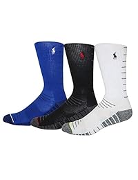 Polo Ralph Lauren Classic Sport - Calcetines de 3 pares para hombre Sz: 10-13 Se adapta al zapato 6-12.5