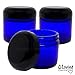 Loving Essential Oils Glass Jar with Lid, Cobalt Blue, Set of 3 (2 oz. Each)