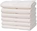 COMMERCIAL BASIC 6 PIECE BATH TOWEL SET BY MARTEX - 6 Bath Towels, Everyday Value, Home, Apartment, Gym, Pool, RV, Camp, Water Parks, Kids - Machine Washable, Absorbent, Economical - WHITE