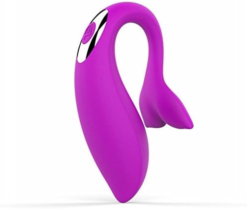 UU2IW Wireless Vib rating Massager, Cute Dolphin 10 Frequency Powerful Remote Controlled Vibr ating USB Charge Massager - Rose