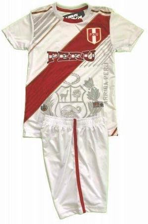 Rass Peru National Soccer Team Kids- Boys Uniform (Jersey and Short) Football .New