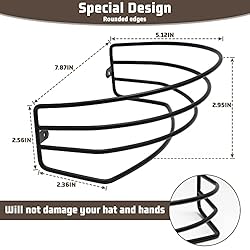 Fikoksol Hat Rack for Wall and Door, [2-Pack] Metal
