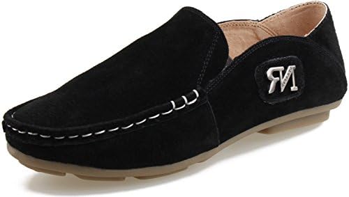 LIYZU Boy's Classic Loafers Suede Slip-On Dress Uniform School Shoes