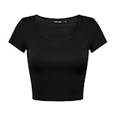 OThread & Co. Women's Casual Basic Solid Stretchy Crop Top Cami Tank Top