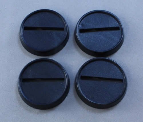 1in Round Plastic Miniature Gaming Base with Slot (Pack of 20) Reaper Miniatures