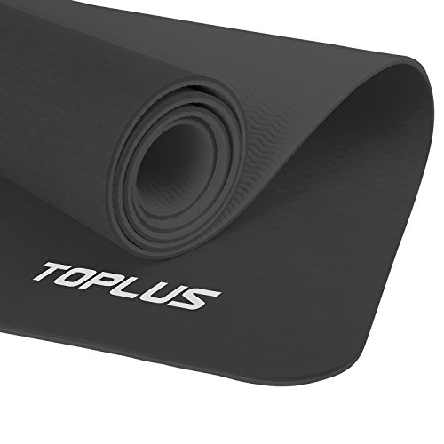 image for TOPLUS 6mm Premium TPE Yoga Mat with Carrying Strap Eco Friendly Fitne