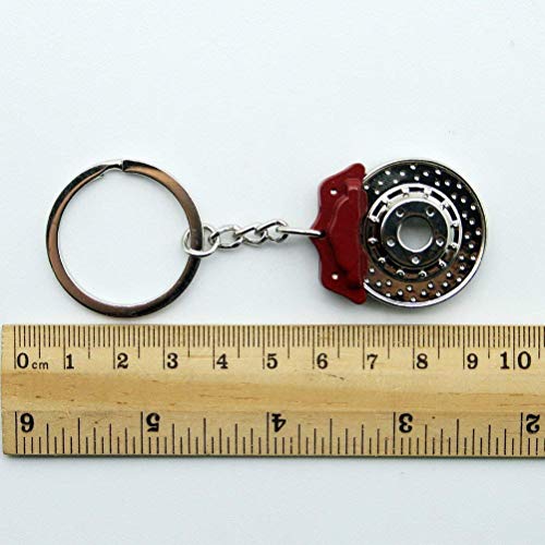 Domccy Auto Parts Models Key Chain Spinning Racing Brake Disc Keychain Personality Metal Keyring Keychain key chain, wallet pendant, ladies luggage accessories