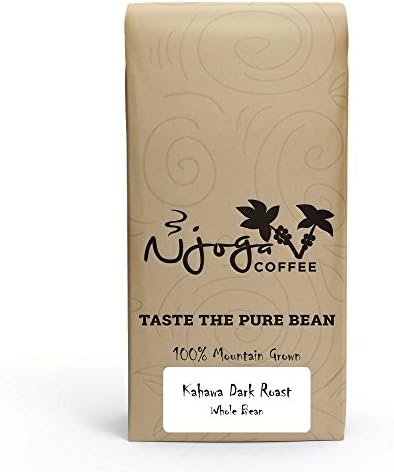 Njoga Kenya AA (Kahawa) Dark Roast Whole Bean Coffee 100% Mountain Grown, 1 LB