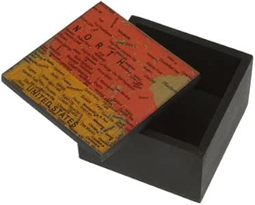 Portico - Caja cuad. mapamundi: Amazon.es: Hogar