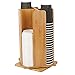 Mind Reader Cup and Lid Organizer Carousel, 4 Compartment, Bamboo Brown, 11.25 inches, 8 inches x 18 inches high