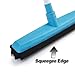 Rubber Broom - Soft Natural Rubber Bristles with Built-in Squeegee Edge, with Telescopic Rod Adjustable - Water Resistant - Perfect for Cat/Dog Hair