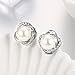 Fulemay 18K Gold Plated Stud Earrings, Clear Zirconia Twist