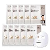 Dermal Korea Collagen Essence Full Face Facial Mask Sheet - Pearl (10 Pack) by Beautyspace