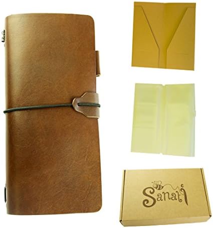 Traveler's Notebook Leather Standard Size with 3 Inserts 192 Pages
