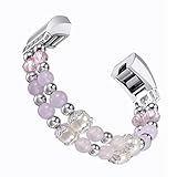 bayite Pearl Bands Compatible Fitbit Alta and Alta HR, Natural Stone Bead Replacement Bracelet Elastic Stretch Strap Women Girls