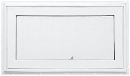 TAFCO WINDOWS 31.75 in. x 18 in. Awning Vinyl Window with Screen - White