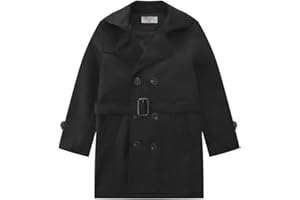 LJYH Big Boys Classic Peacoats Dress Coats Children Fall Toggle Trench Jackets