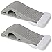 Door Stopper 2 Pack Set [BONUS HOLDERS] - SofiHome Premium Heavy Duty Door Stop Rubber Wedge with Decorative Storage Holder - Ideal Doorstop for Draft Stopping & more - The Improved (2, gray)