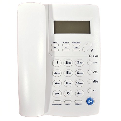 Ornin Y043 Corded Telephone with Speaker, Display, Basic Calculater and Caller ID (White) - //coolthings.us